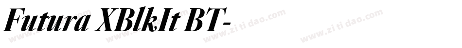 Futura XBlkIt BT字体转换